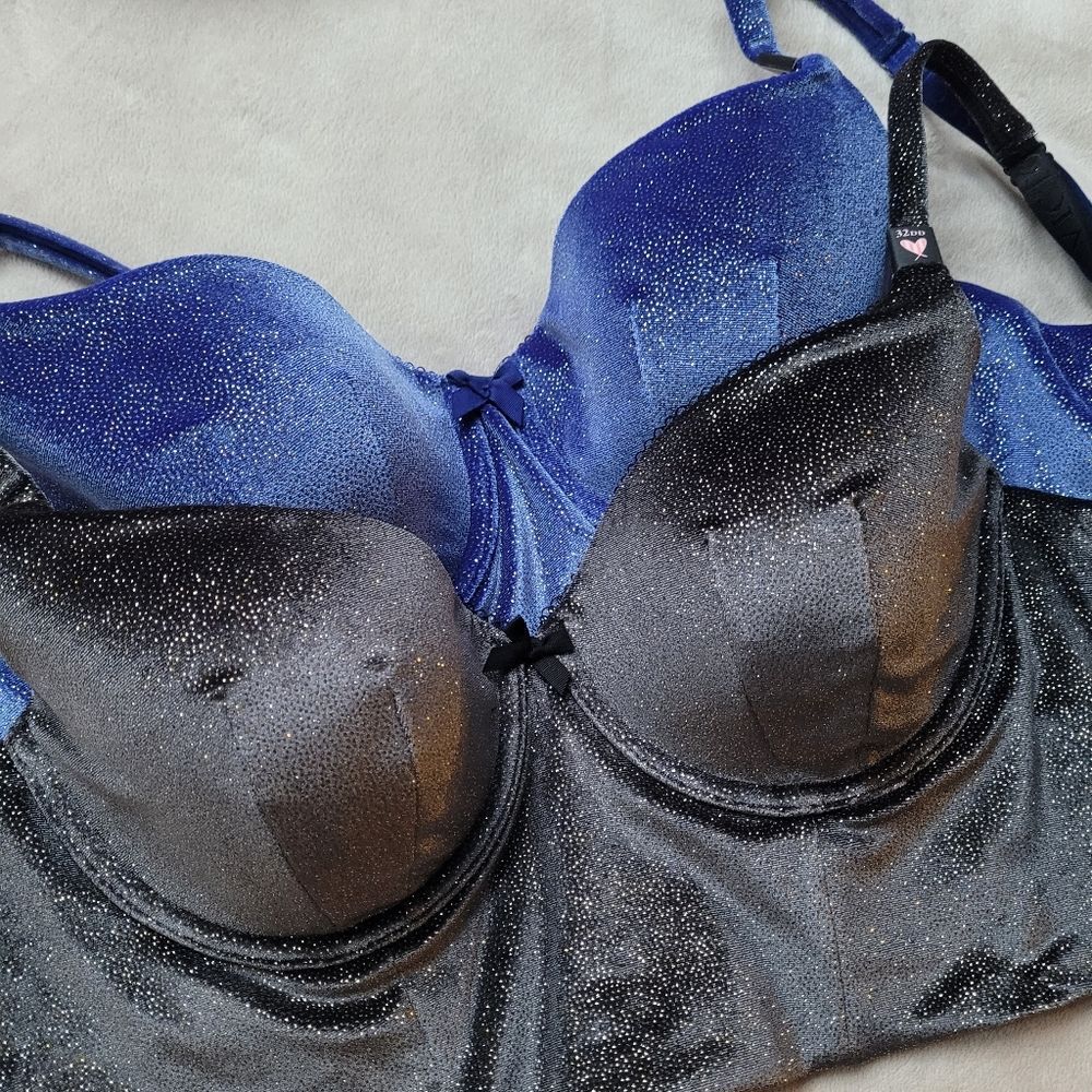 🍒NWT🍒 BUNDLE! VS BBV LONGLINE VELVET BLING BRAS